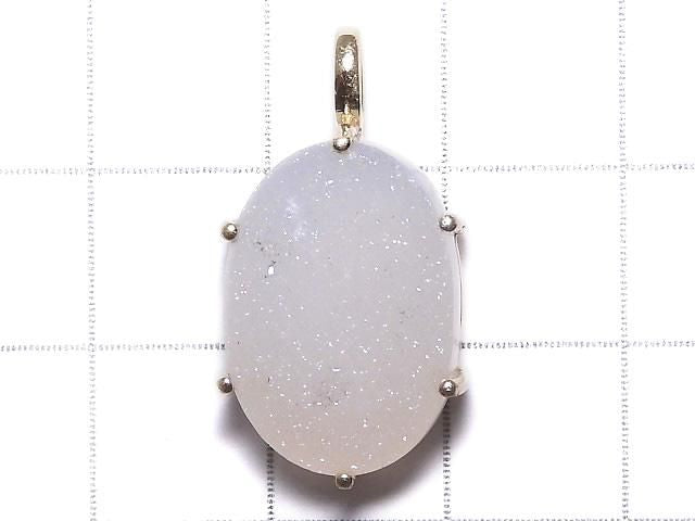 [Video][One of a kind] Druzy Agate Pendant 18KGP NO.8