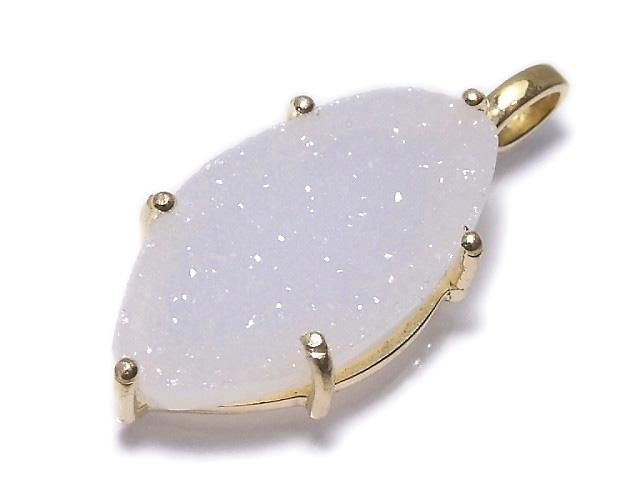 [Video][One of a kind] Druzy Agate Pendant 18KGP NO.9