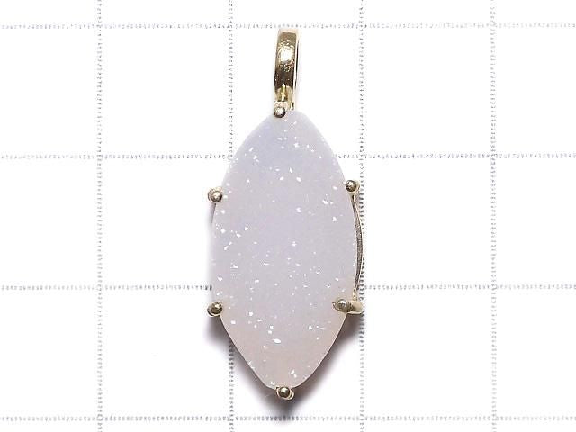 [Video][One of a kind] Druzy Agate Pendant 18KGP NO.9