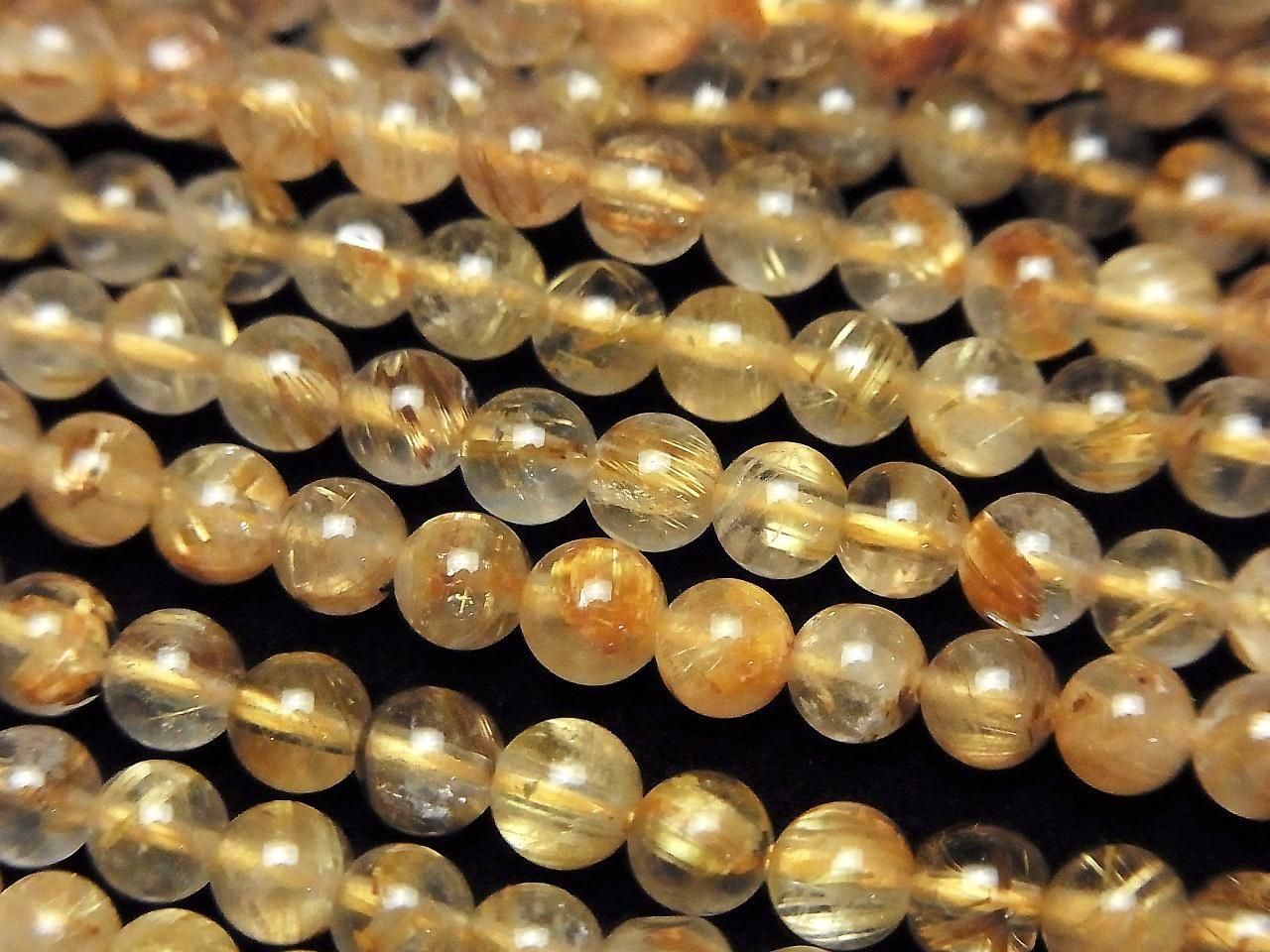 鈦晶 AAA- 圓形 4.5mm 1串珠子 (約15英吋/37公分)