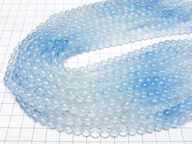 [Video] Aquamarine AAA- Round 6mm 1strand beads (approx. 15 inches/36 cm)