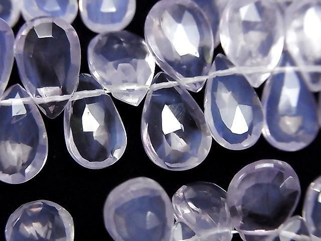 [Video] High Quality Scorolite AAA Pear Shape Faceted Briolette half or 1strand beads (aprx.8inch/20cm)