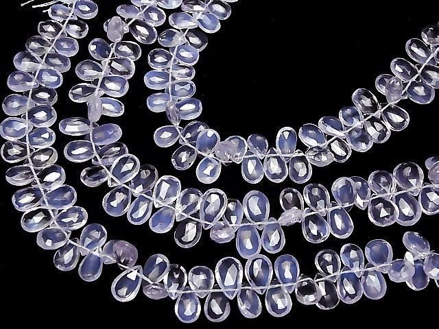 [Video] High Quality Scorolite AAA Pear Shape Faceted Briolette half or 1strand beads (aprx.8inch/20cm)