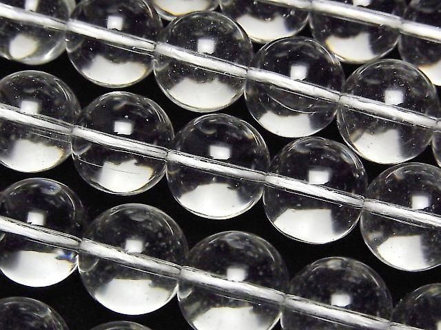 [Video] Crystal (Smelted Quartz) AAA- Round 12mm [Smoky Color] 1strand beads (approx. 14inch/35cm)