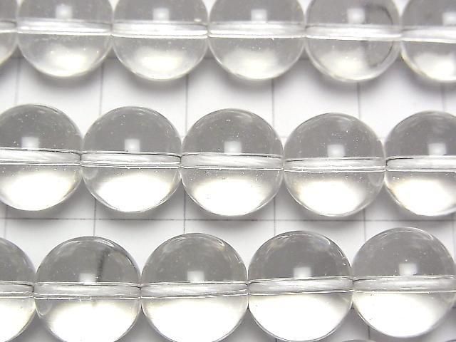 [Video] Crystal (Smelted Quartz) AAA- Round 12mm [Smoky Color] 1strand beads (approx. 14inch/35cm)