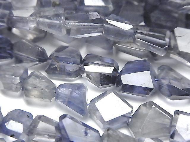 [Video] Iolite AA++ Faceted Nugget half or 1strand beads (approx. 7 inches/18 cm)