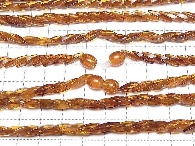 [Video] Baltic Amber 4Faceted Twist Rice Necklace