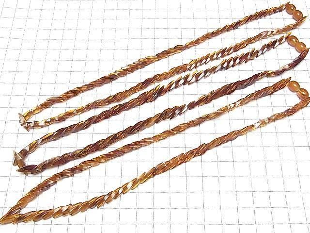 [Video] Baltic Amber 4Faceted Twist Rice Necklace