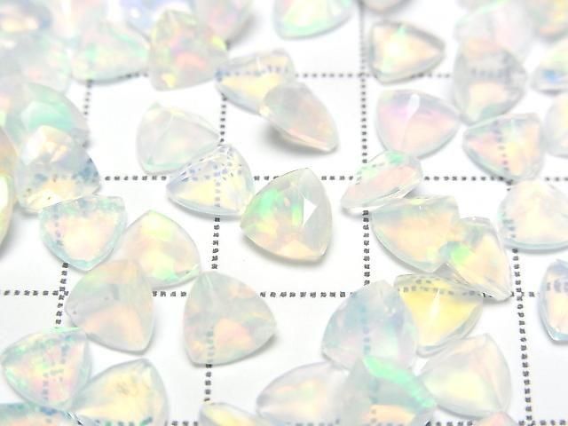 [Video] High Quality Ethiopian Opal AAA Loose Stone Triangle Faceted 6x6mm 5pcs