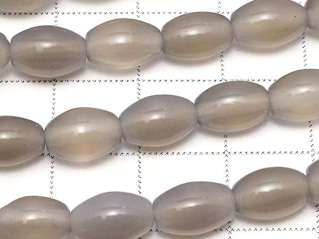 Gray Onyx AAA Rice 9x6x6mm 1strand beads (approx. 15 inches/36 cm)