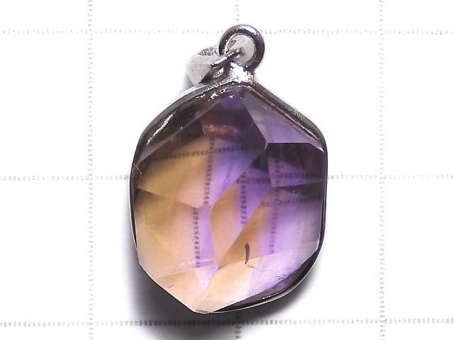 [Video][One of a kind] High Quality Ametrine AAA- Faceted Pendant Silver925 NO.31