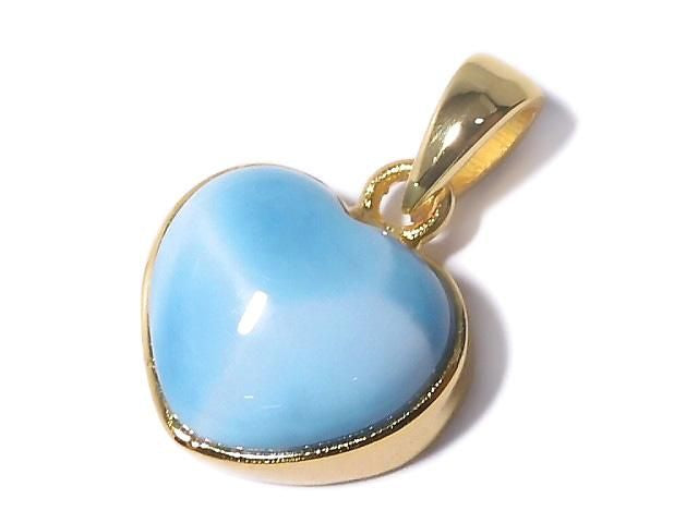 [Video][One of a kind] Larimar Pectolite AAA Pendant 18KGP NO.381