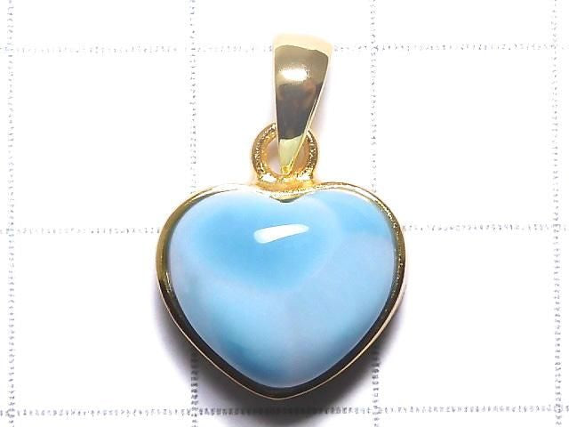 [Video][One of a kind] Larimar Pectolite AAA Pendant 18KGP NO.381