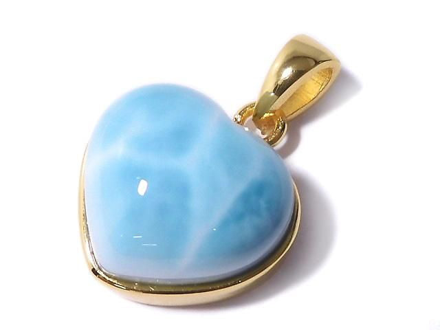 [Video][One of a kind] Larimar Pectolite AAA Pendant 18KGP NO.383