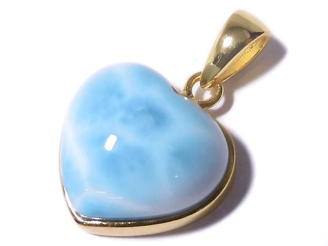 [Video][One of a kind] Larimar Pectolite AAA Pendant 18KGP NO.385