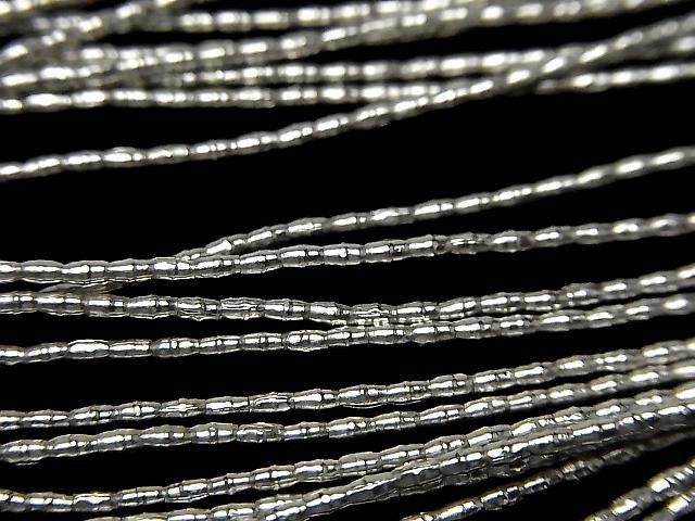 Karen Silver Tube 2x1.3x1.3mm White Silver 1/4 or 1strand beads (approx. 27inch/68cm)