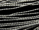 Karen Silver Tube 2x1.3x1.3mm White Silver 1/4 or 1strand beads (approx. 27inch/68cm)