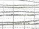 Karen Silver Patterned Tube 2.5x1.5x1.5mm White Silver 1/4 or 1strand beads (approx. 27inch/68cm)