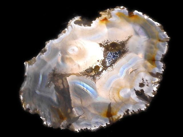 [Video][One of a kind] Iris Agate Slice 1pc NO.259