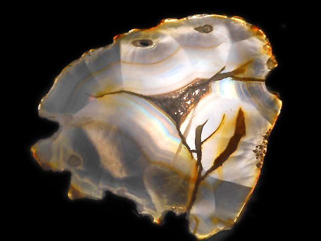 [Video][One of a kind] Iris Agate Slice 1pc NO.261