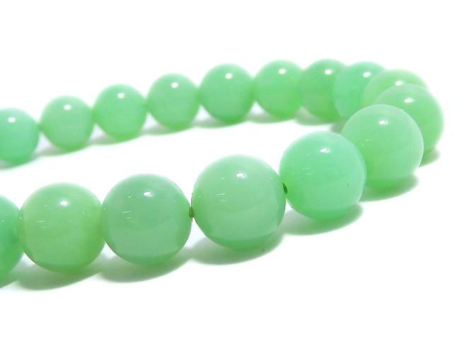 [Video][One of a kind] Chrysoprase AAA- Round 8.5mm Bracelet NO.5