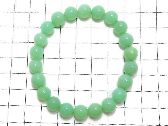 [Video][One of a kind] Chrysoprase AAA- Round 8.5mm Bracelet NO.5