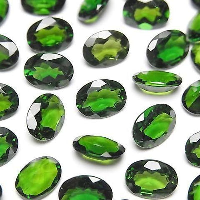 Hochwertiger Chromdiopsid AAAA Lose Stein Oval Facettiert 8x6mm 1Stück