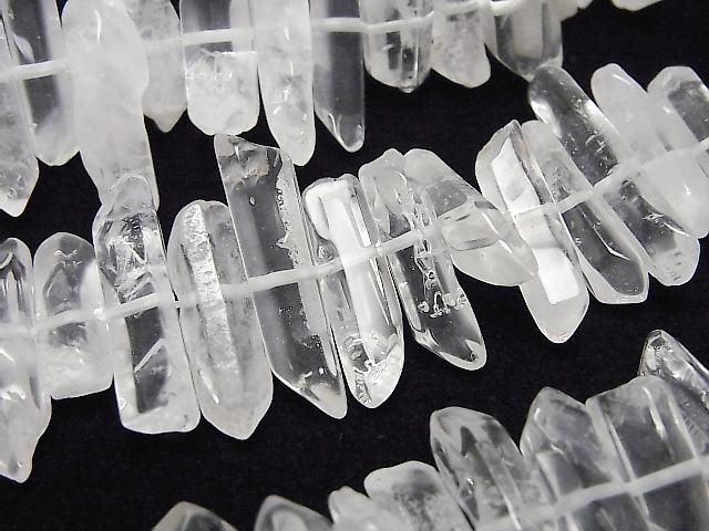 [Video] Crystal Natural Point Cut Center Hole 1strand beads (approx. 15 inch/36 cm)