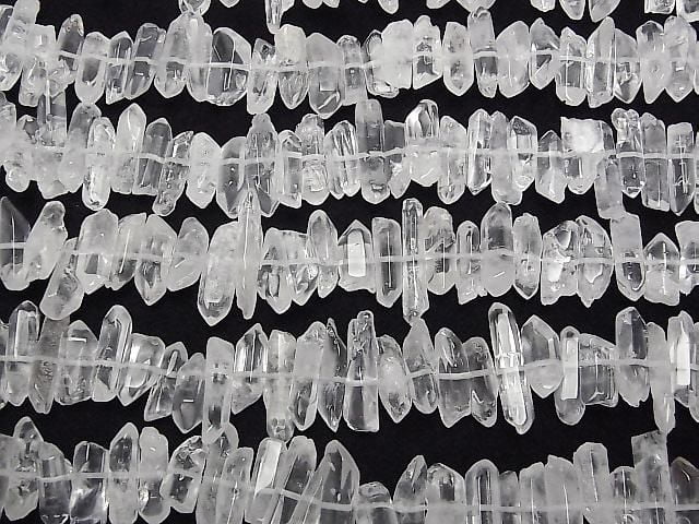 [Video] Crystal Natural Point Cut Center Hole 1strand beads (approx. 15 inch/36 cm)