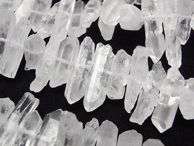 [Video] Crystal Natural Point Cut Center Hole 1strand beads (approx. 15 inch/36 cm)