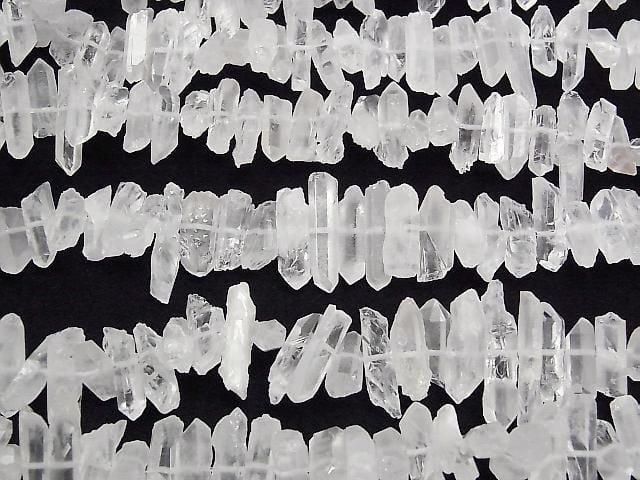 [Video] Crystal Natural Point Cut Center Hole 1strand beads (approx. 15 inch/36 cm)