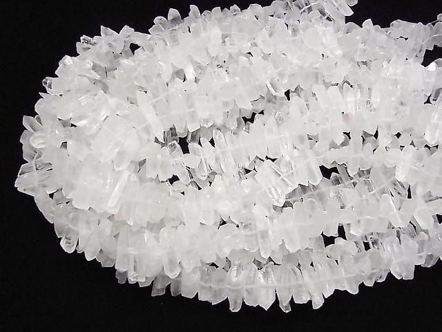 [Video] Crystal Natural Point Cut Center Hole 1strand beads (approx. 15 inch/36 cm)
