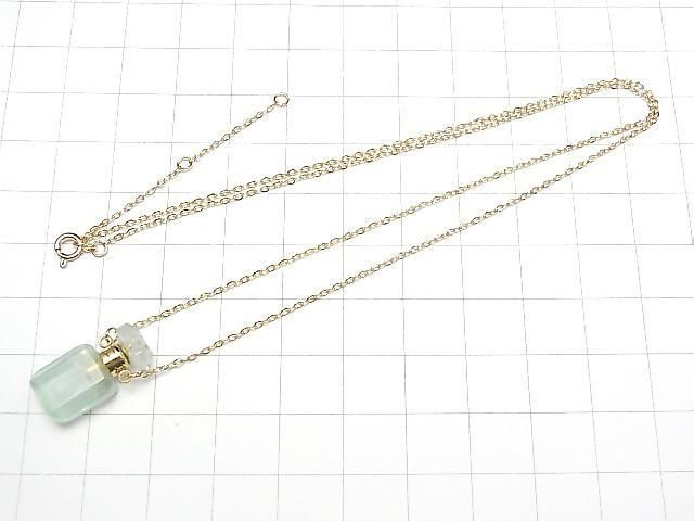 [Video] Green Fluorite Bottle Necklace Rectangle 20x10mm 1strand beads (approx. 20inch/50cm)