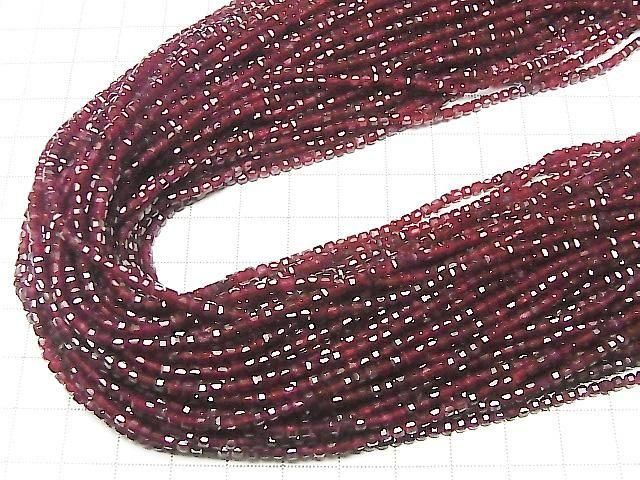 [Video] High Quality! Red Jade Cube Shape 2x2x2mm 1strand beads (approx. 15inch/37cm)