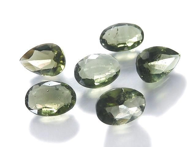 [Video][One of a kind] High Quality Moldavite AAA Faceted Loose Stone 6pcs Set NO.17