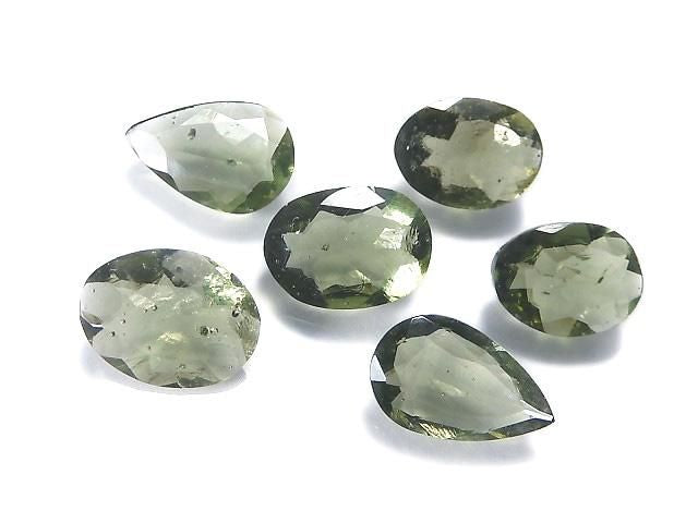 [Video][One of a kind] High Quality Moldavite AAA Faceted Loose Stone 6pcs Set NO.18