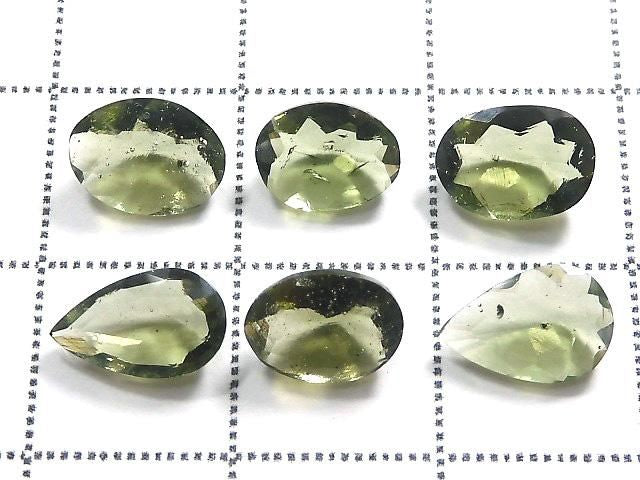 [Video][One of a kind] High Quality Moldavite AAA Faceted Loose Stone 6pcs Set NO.18