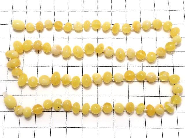 [Video][One of a kind] Baltic Amber Nugget Necklace Honey Color 1strand beads (approx. 19 inches/47 cm) NO.1
