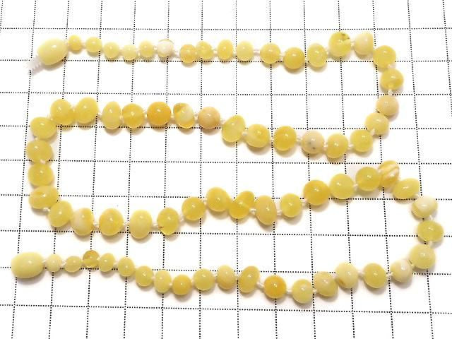 [Video][One of a kind] Baltic Amber Nugget Necklace Honey Color 1strand beads (approx. 19 inches/47 cm) NO.2