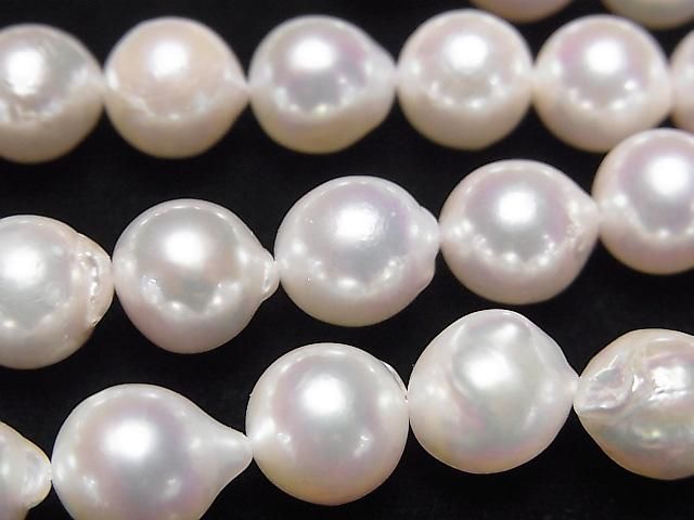 [Video] Japanese Akoya Pearls AAA Natural Round 9x8.5x8.5mm White Half or 1strand beads (approx. 16inch/39cm)