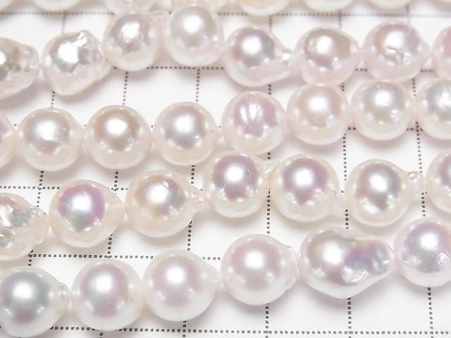 [Video] Japanese Akoya Pearls AAA Natural Round 9x8.5x8.5mm White Half or 1strand beads (approx. 16inch/39cm)
