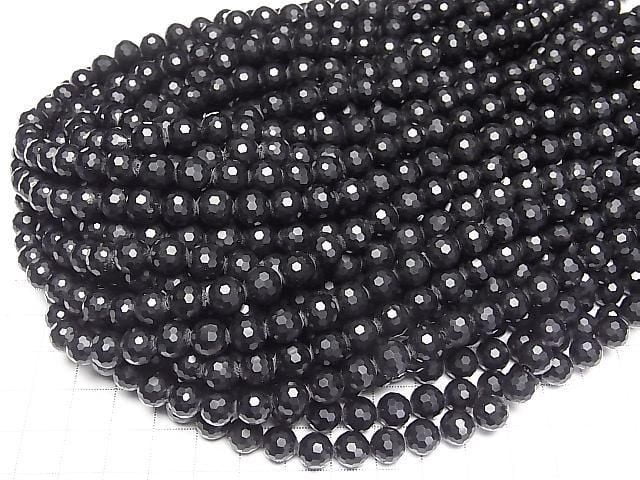 Onyx AAA 128Faceted Round 8mm 1strand beads (aprx.15inch/37cm)