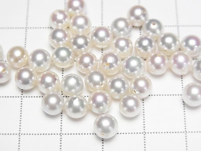 [Video] Japanese Akoya Pearls AAA Round 5.5mm Untreated White [Half Drilled Hole] 1pc