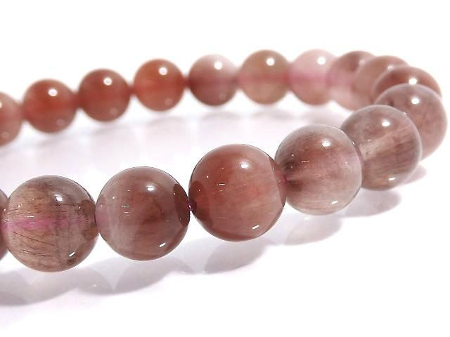 [Video][One of a kind] Red Rutilated Quartz AAA- Round 8mm Bracelet NO.3