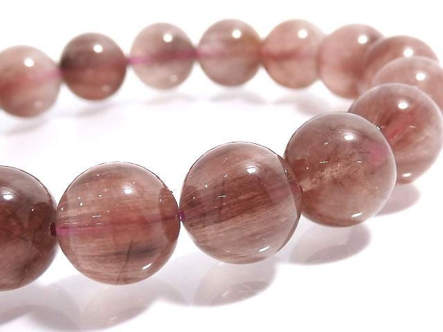 [Video][One of a kind] Red Rutilated Quartz AAA- Round 11mm Bracelet NO.6