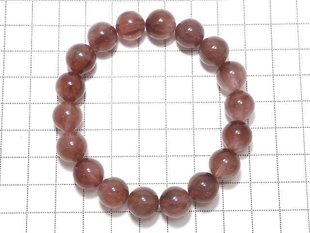 [Video][One of a kind] Red Rutilated Quartz AAA- Round 11mm Bracelet NO.6