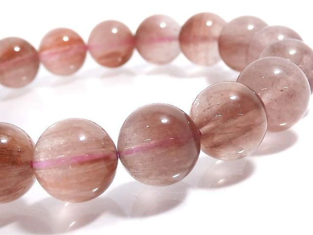 [Video][One of a kind] Red Rutilated Quartz AAA- Round 11mm Bracelet NO.7
