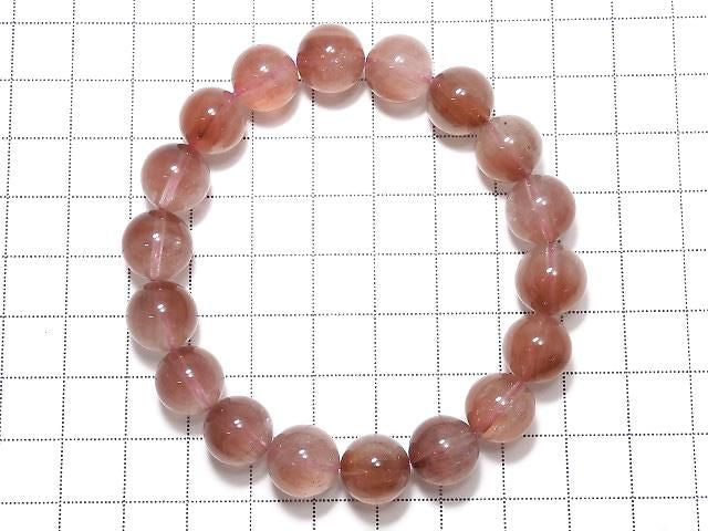[Video][One of a kind] Red Rutilated Quartz AAA- Round 11mm Bracelet NO.7