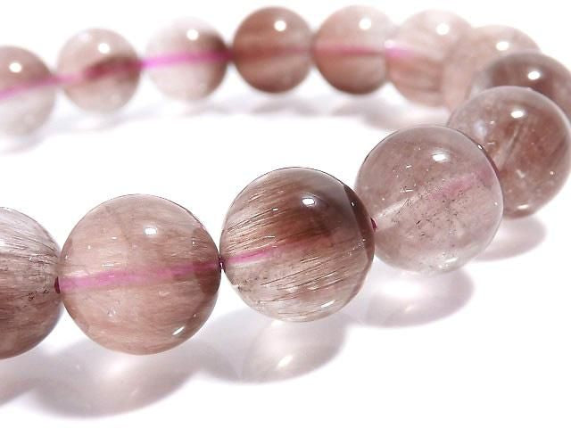[Video][One of a kind] Red Rutilated Quartz AAA- Round 11mm Bracelet NO.8
