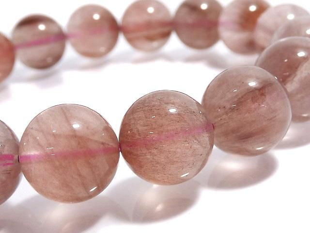 [Video][One of a kind] Red Rutilated Quartz AAA- Round 12mm Bracelet NO.10